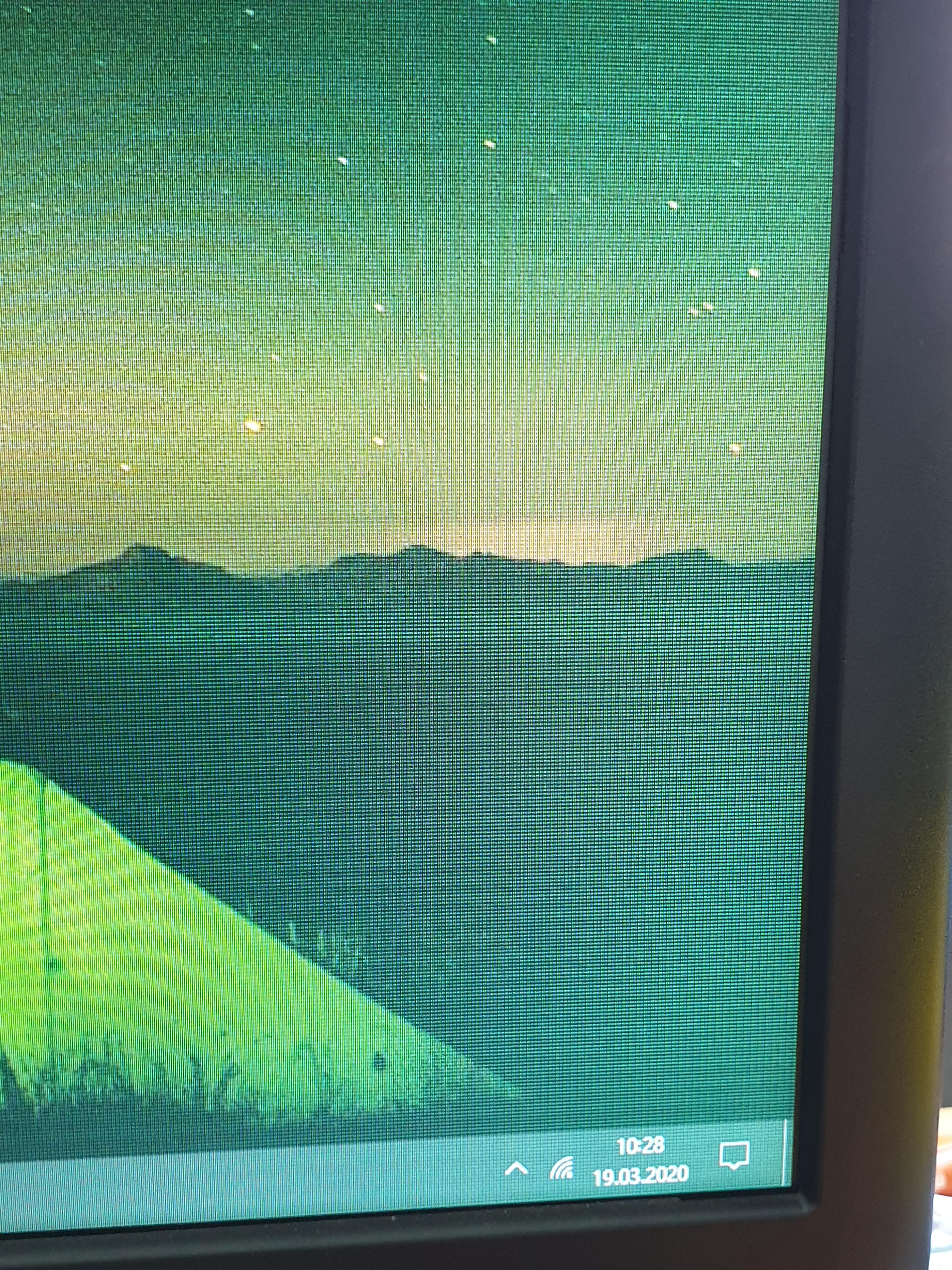 Grune Streifen Auf Monitor Computer Technik