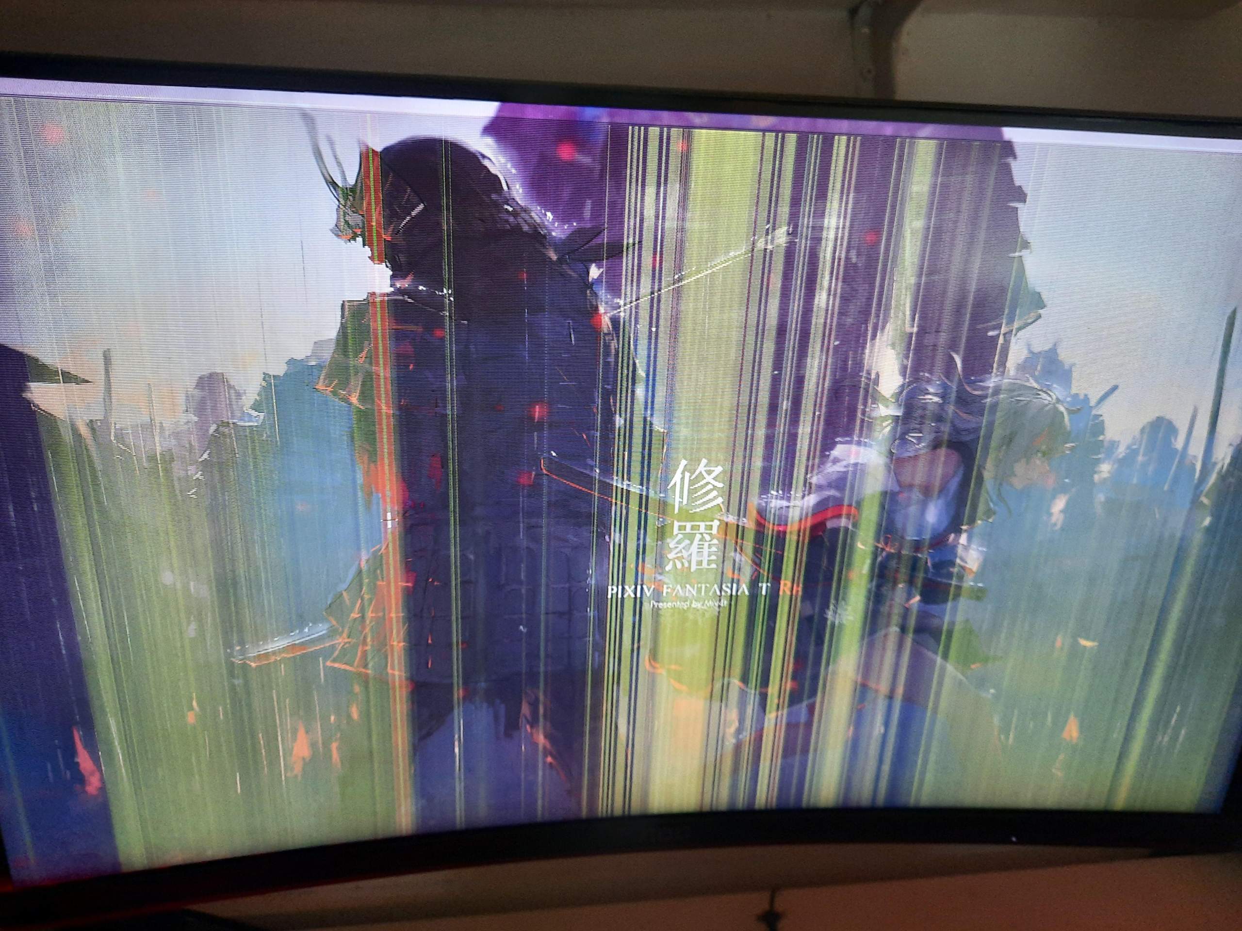 Grüne Streifen im Monitor, wie bekomme ich sie weg? (Computer, Technik