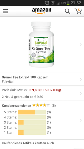 Grüner Tee Extrakt - (Pille, Tabletten, Tee)