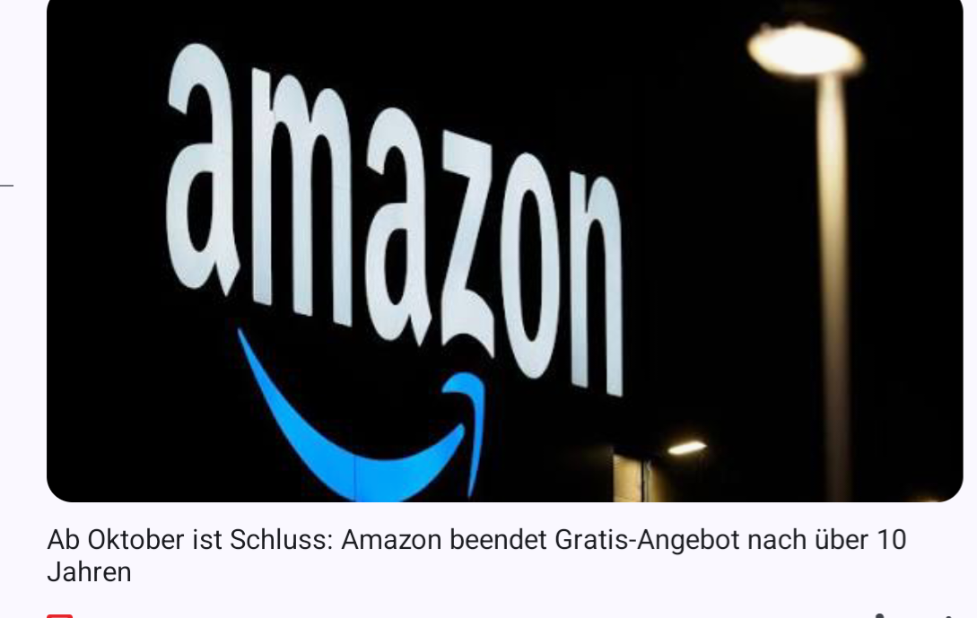 Grüßgott, was beendet Amazon da? (Post, Versand, Bestellung)