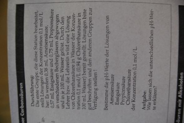 Grund Der Verschiedenen Ph Werte Von Carbonsauren Schule Chemie Ph Wert