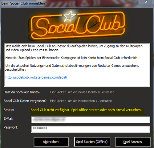 GTA 4 SOCIAL CLUB NICHT VERFÜGBAR! (PC-Spiele, GTA IV)