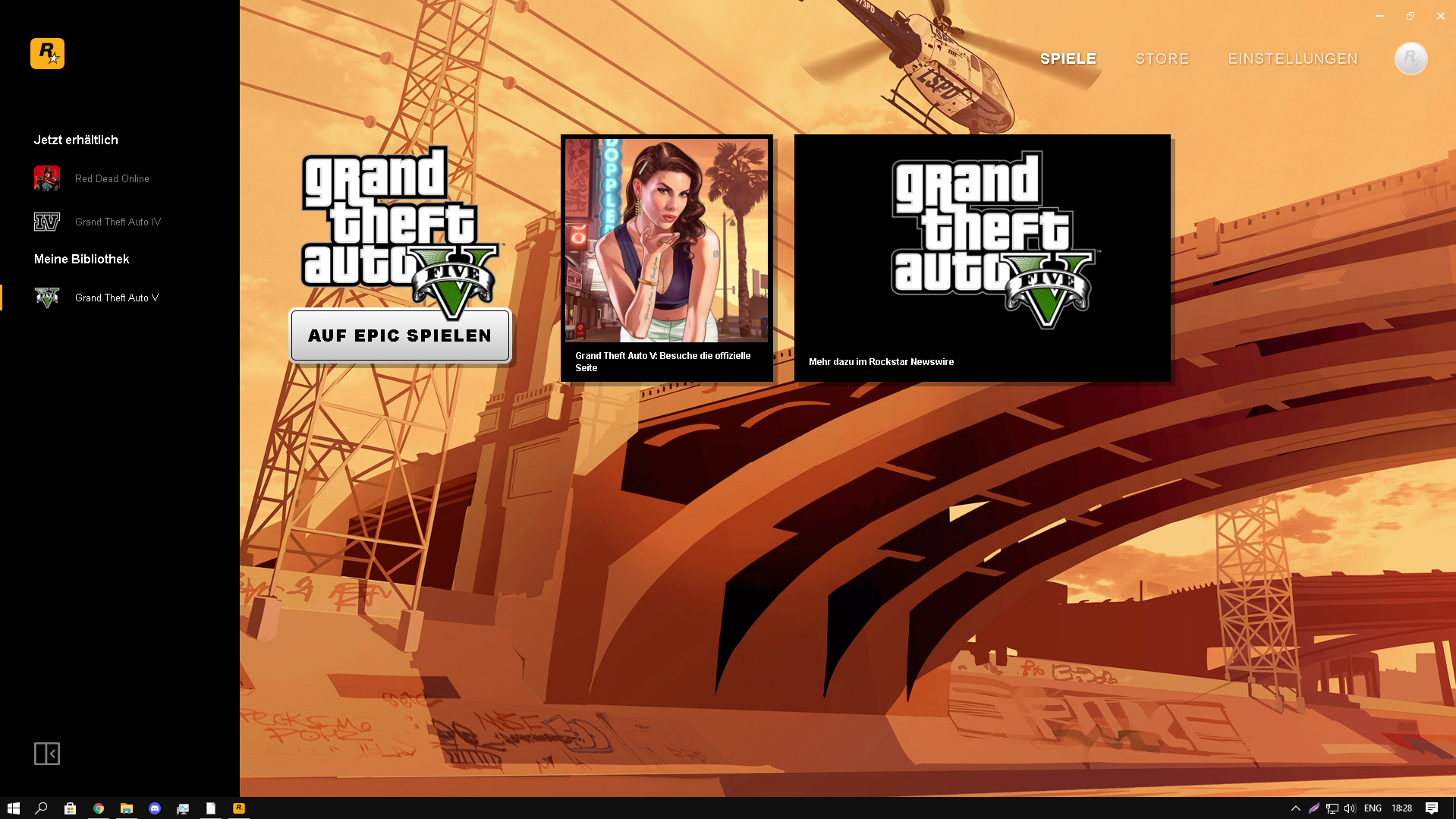GTA 5 im rockstar launcher gekauft und jetzt steht da auf epic spielen