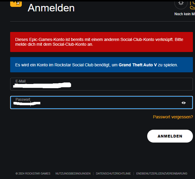 GTA Epic Games Anmeldung? (GTA V, Login)