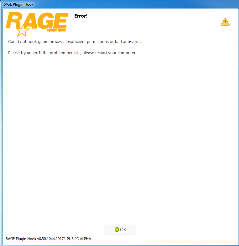 rage plugin hook insufficient permissions