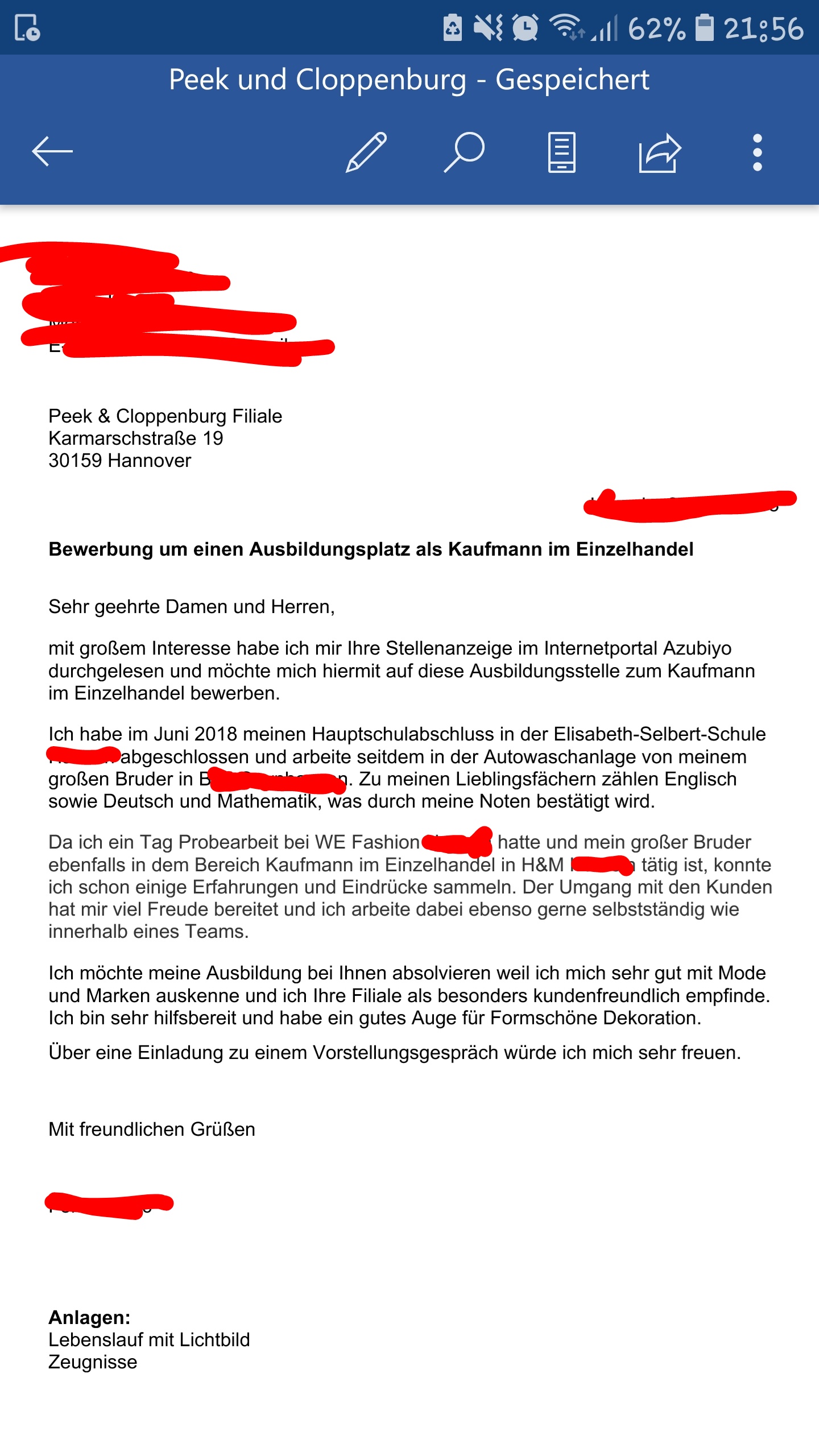 Gute Bewerbung? Was meint ihr? (bewerben, Bewerbungsschreiben)