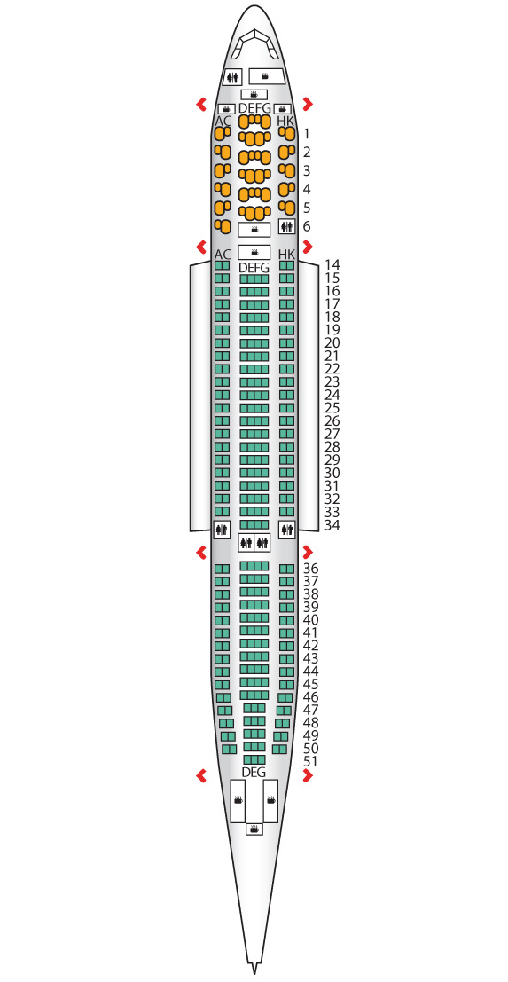 Guter Sitzplatz im Flugzeug (Airbus A330200) Guter Sitzplatz im Flugzeug (Airbus A330200)