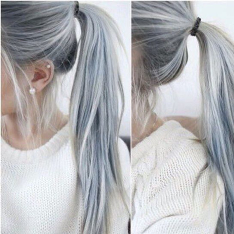 Haare Blau Grau Farben