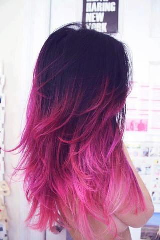 Haare Farben Lila Rosa Farbe Rot Blondieren