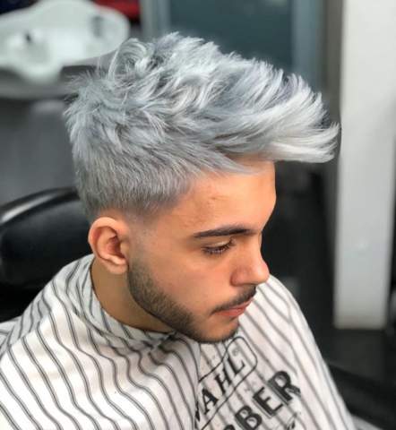 Mann grau färben haare Haarspitzen grau