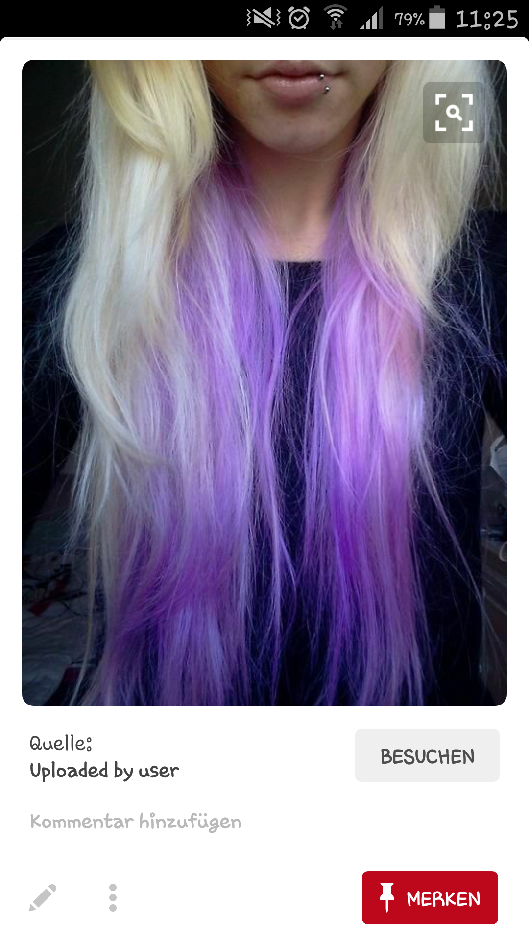 haare lila farben hat jmd erfahrung