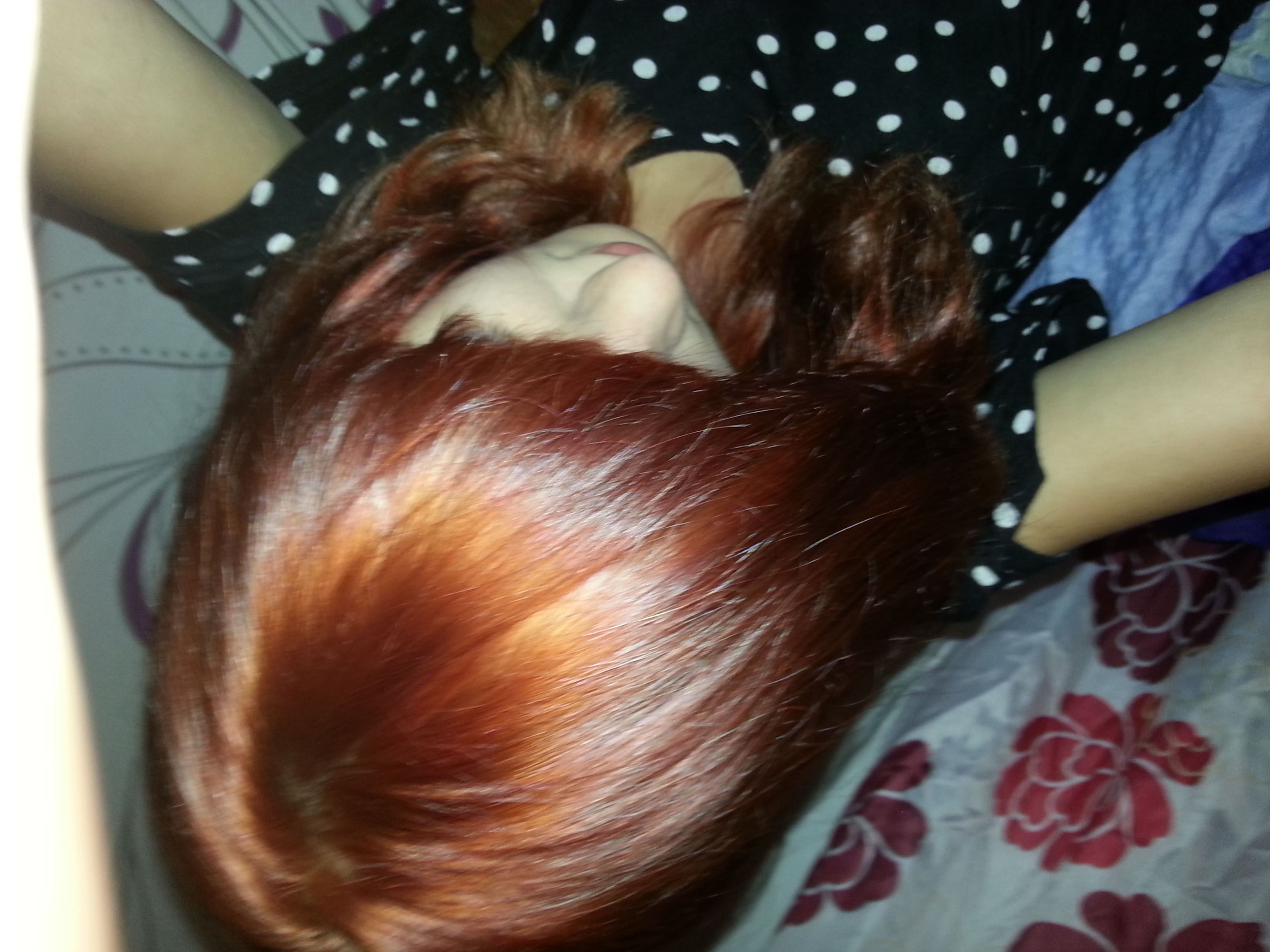 haare nach der Blondierung ORANGE!