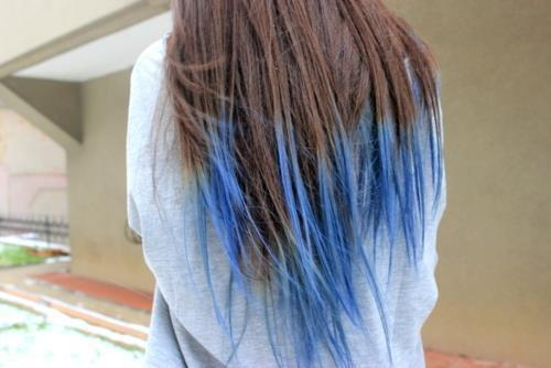 ombré hairs blue - (Haare, Farbe, Ombre)