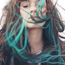 ombré hairs green-blue - (Haare, Farbe, Ombre)