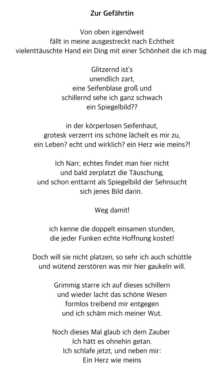 Bekanntschaft gedicht