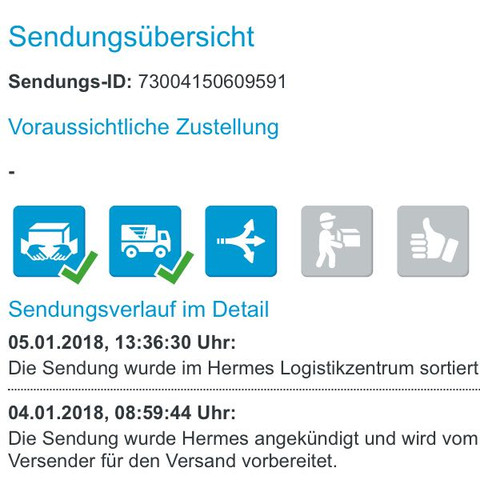 Habe Am 2 1 18 Bei H M Bestellt Jetzt Ist Bei Der Sendungsverfolgung Von Hermes So Ein Symbol Weiss Jemand Was Das Bedeutet Und Ob Die Heute Ausliefern Bestellung Hm Lieferung