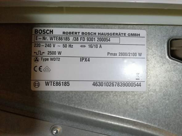 Habe einen Trockner von Bosch, Bezeichnung Maxx 7 sensitive