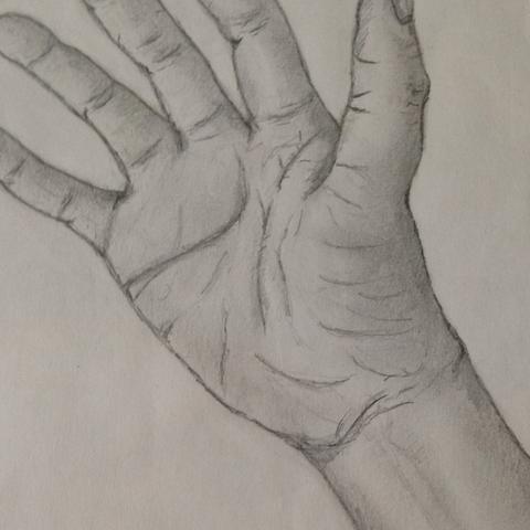 Die Hand  - (Kunst, zeichnen, malen)