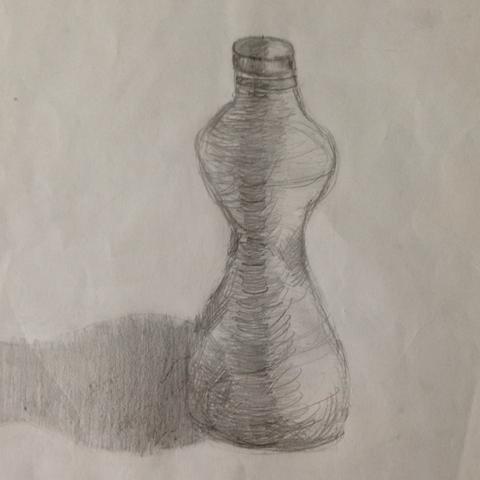 Die dünne Flasche xD  - (Kunst, zeichnen, malen)