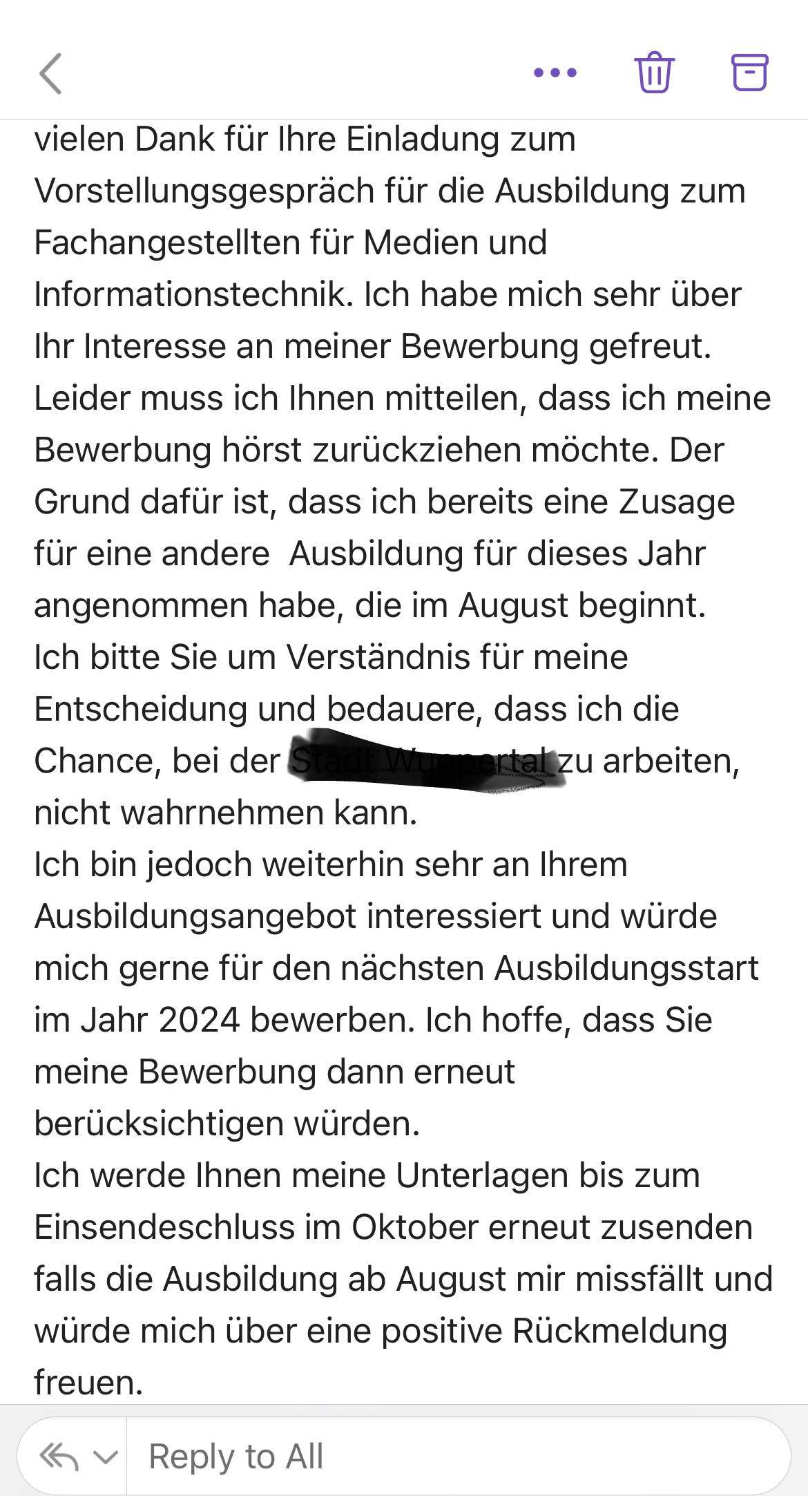 Habe ich einen folgenschweren Fehler gemacht? (Arbeit, Job, E-Mail)