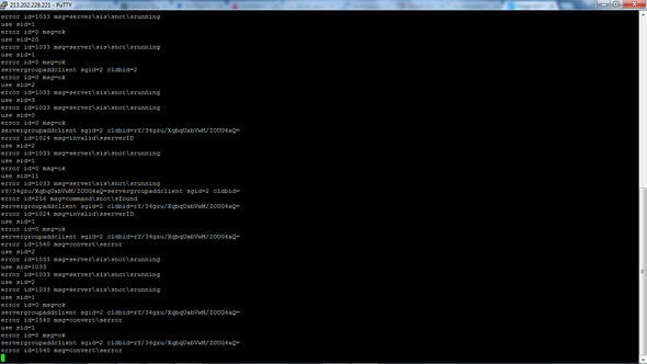 screenshot des Verlaufes aus Putty. Vielleicht Interessiert es jemanden. - (teamspeak3, telnet)