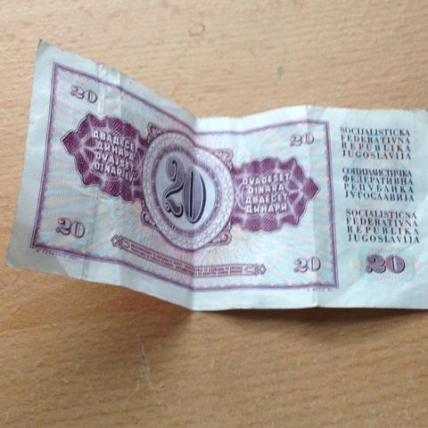 20 jugoslawische Dinar - (Geld, Finanzen, Länder)