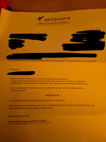 Haftbefehl Von Inkasso Unternehmen Inkassounternehmen