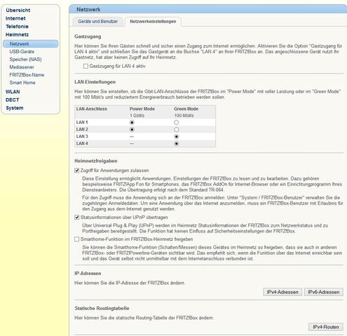 Powermode Lässt sich nciht auswählen - (Router, Fritz Box, avm)