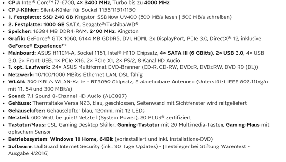PC Daten - (PC, Internet, Games)