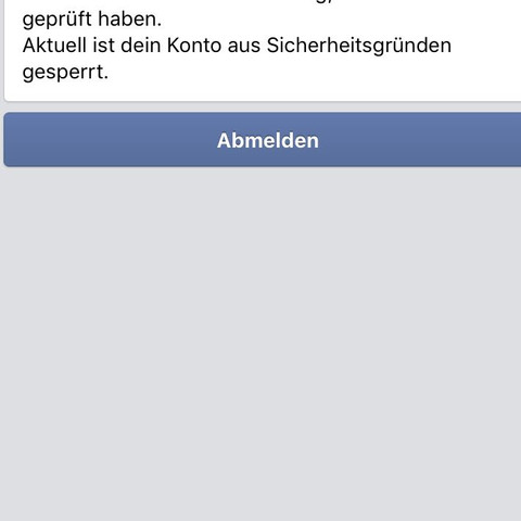 Gesperrt in Facebook - (Facebook, gesperrt)