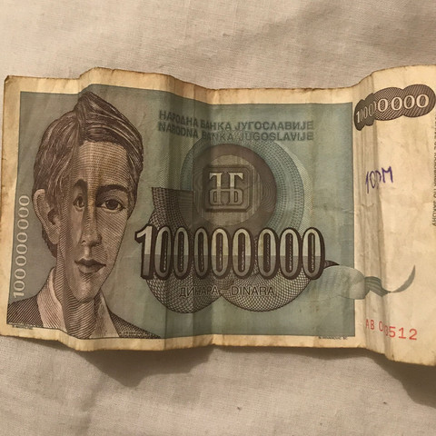 100000000 jugoslawische dinar - (Wert, jugoslawische Dinar)