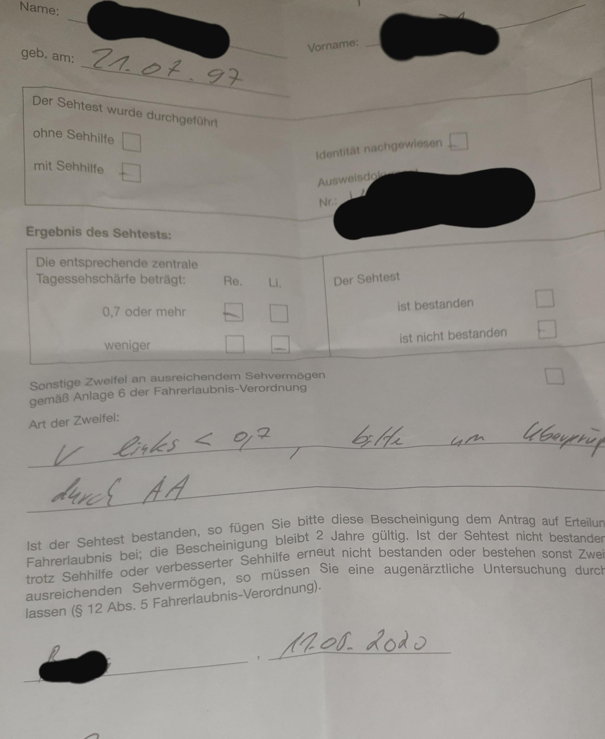 Hallo Ich Habe Eine Frage Ware Es So Auch Moglich Die Sehtest Bei Augenarzt Zu Bestehen Fuhrerschein Hallo Ich Habe Eine Frage Ware Es So Auch Moglich Die Sehtest Bei Augenarzt Zu Bestehen Fuhrerschein