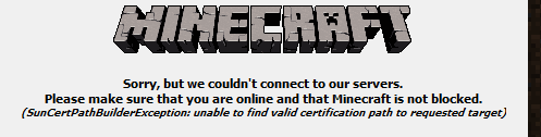 Die Fehlermeldung - (Minecraft, Fehlermeldung)