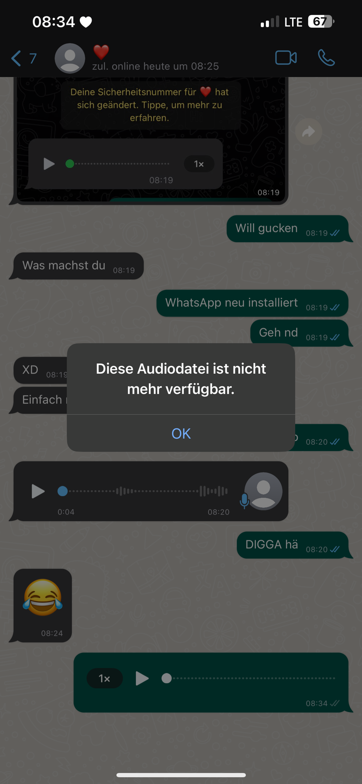 Hallo, ich weiß nicht mehr was ich machen soll. Ich kann keine WhatsApp Audios nehr machen