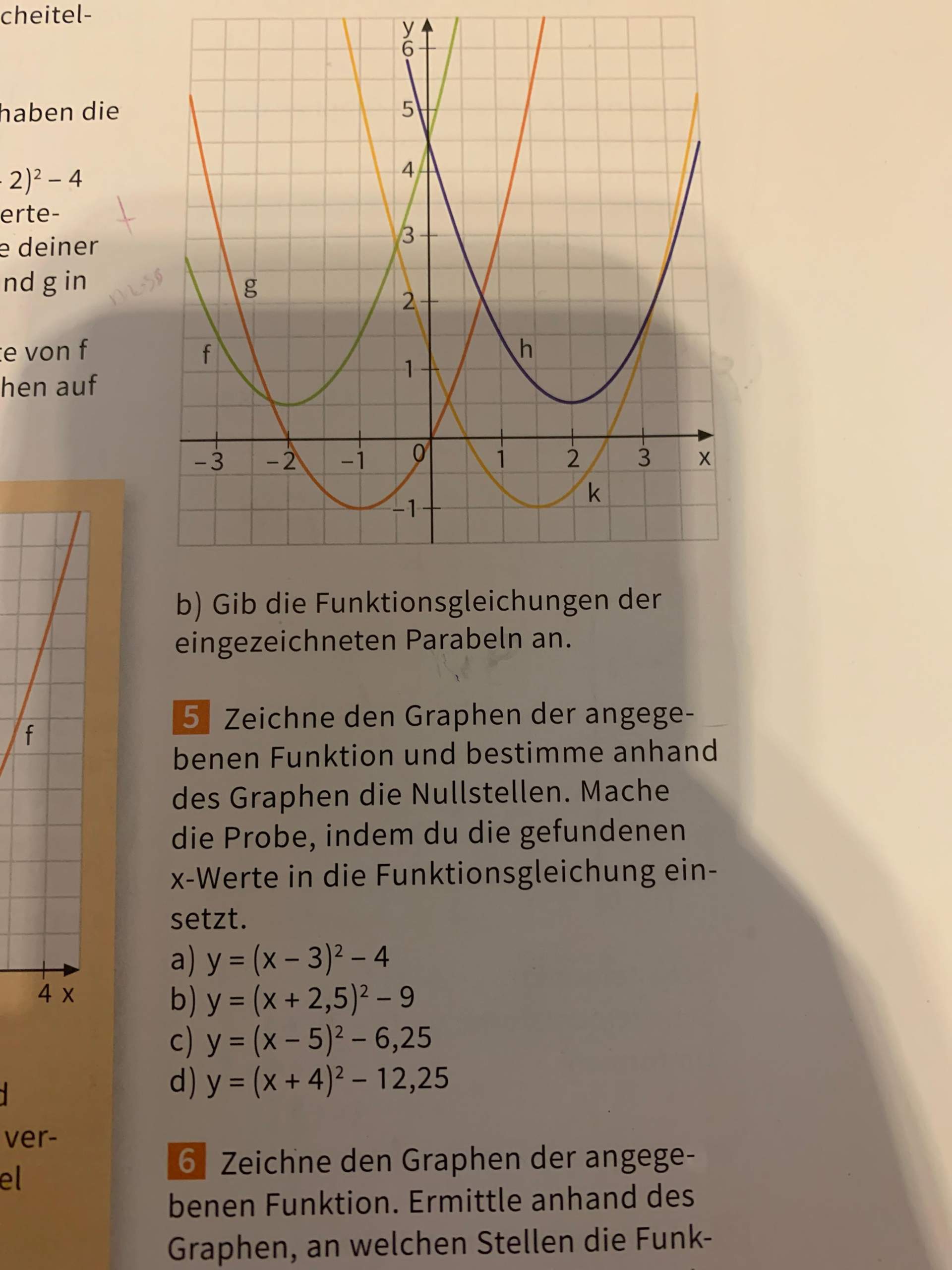 Hallo, ich wollte fragen was bei Aufgabe 5 mit x wert einsetzen gemeint