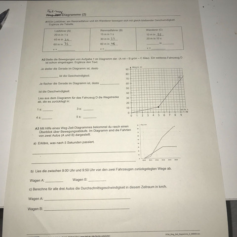 Hallo Konnt Ihr Mir Bei Den Aufgaben Bitte Helfen Zeit Weg Diagramm Physik Schule Hausaufgaben