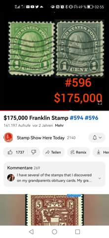 Hallo Leute ich glaube ich habe die richtige briefmarke gefunden von Franklin was denkt ihr ist das diese Briefmarke?