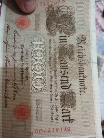 Hallo wieviel sind diese alten Reichsbanknoten Wert?