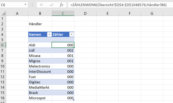 Excel mit Formel - (Excel, Formel, Nachbarzelle)