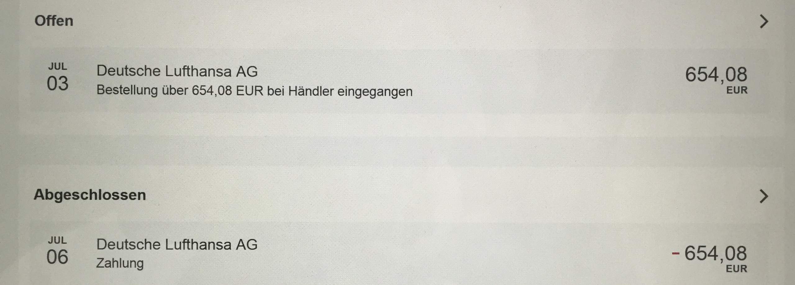 Hallo, ich habe Flugtickets bestellt und mit PayPal bezahlt (das Geld