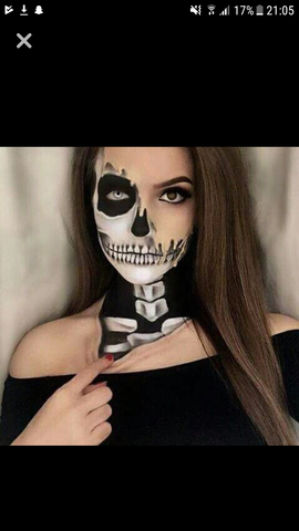 Skelett - (Make-Up, Halloween)