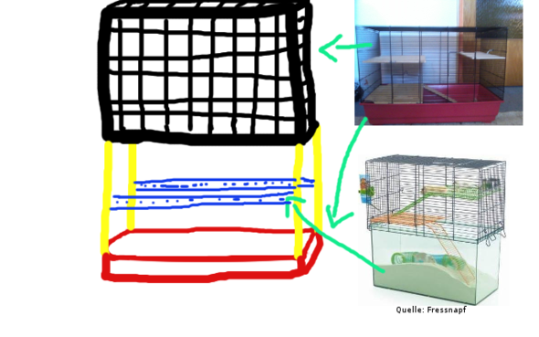 Meine Vorstellung vom Käfig - (Kreativität, bauen, Hamster)