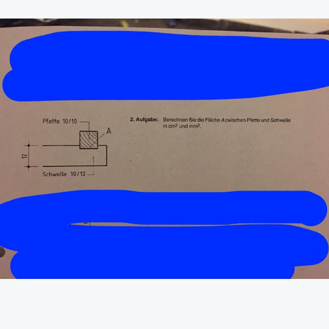 Aufgabe 3 (meine Lösung 80mm^2 - (Schule, Mathematik, Handwerk)