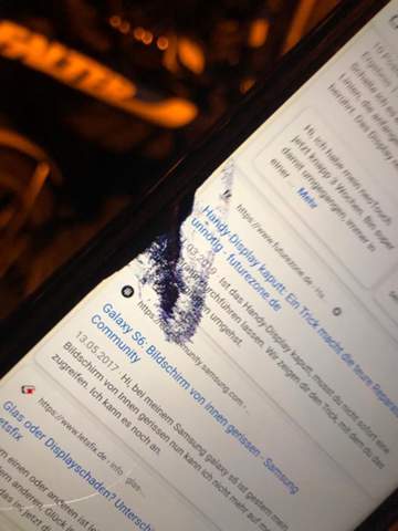 Handy Display Von Innen Kaputt Technik Technologie Smartphone