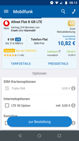 Handyvertrag Bei Check24 Kundigen Handy Smartphone Vertrag