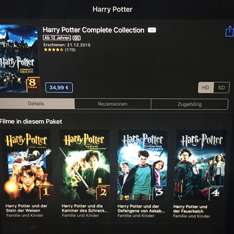 Harry Potter Collection iTunes in 4K?