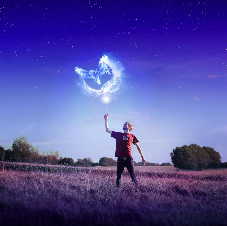 Harry Potter Patronus In Foto Einfugen Photoshop Effekt Fotografie Fantasy Bildbearbeitung