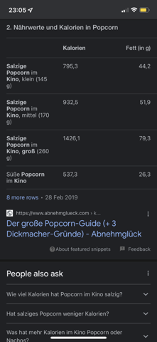 Hat das große Kino Popcorn ECHT 1500kcal?