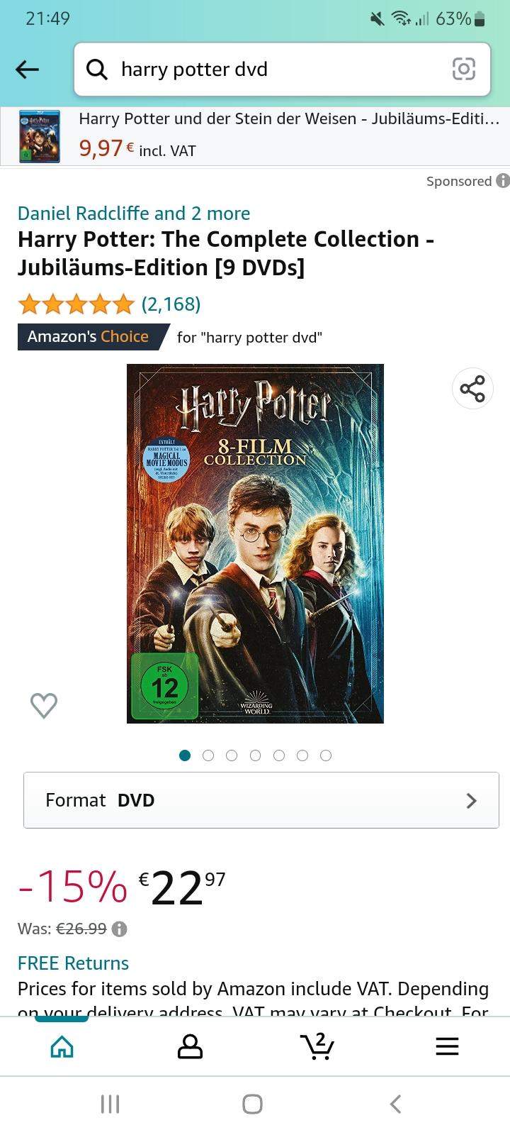 Hat diese Harry Potter Kollektion den Extended Cut von Harry Potter und die Kammer des