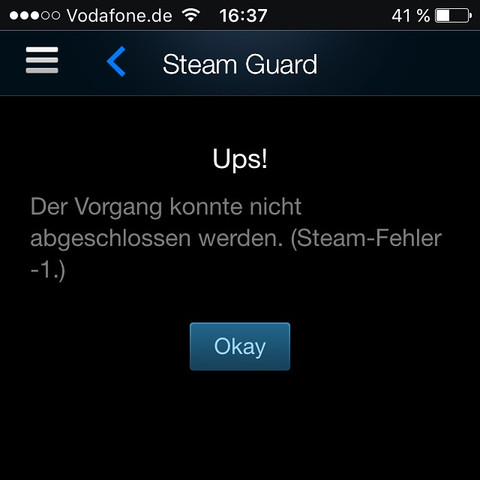 So sieht es aus - (Steam, Fehler, Steam Guard Handy)
